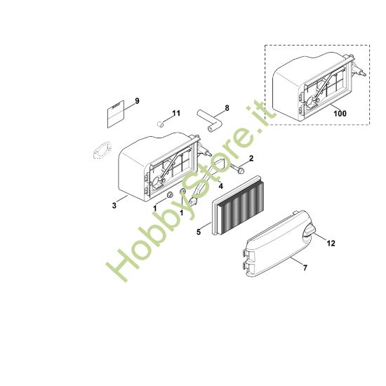 Picture of B - Filtro aria XT-800 (XT800-3089)